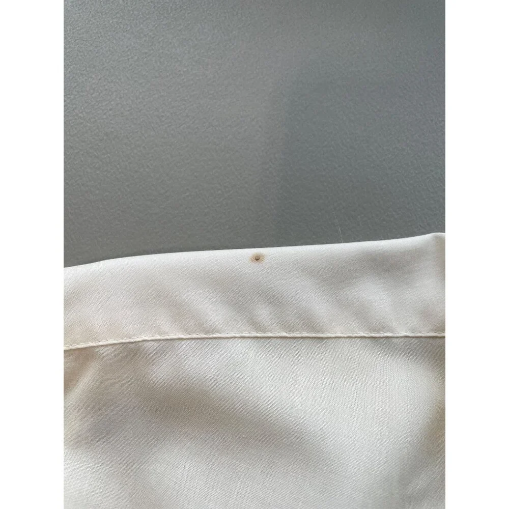 Vintage Stafford Dress Shirt 17.5 34 Fitted Broadcloth Button Front Career Work - Picture 3 of 9